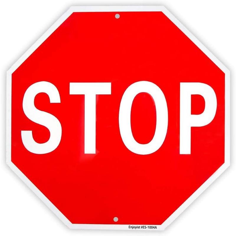 Stop Sign Street Slow Warning Reflective Signs 12