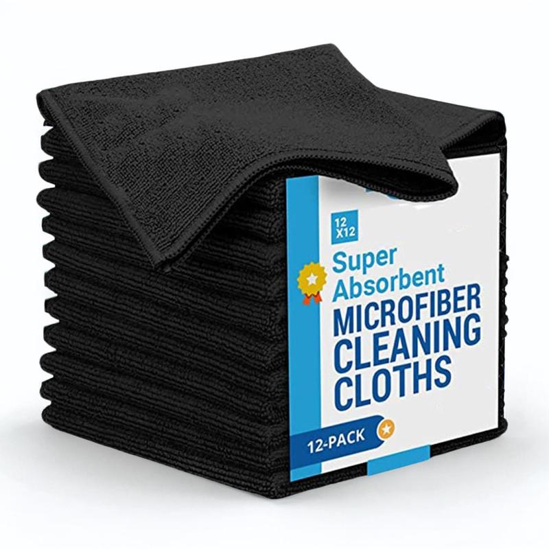 Microfiber Cleaning Cloth, 12pcs Car Washing Towel, Thickened Cleaning Towel for Home Hotel, Summer Essentials, Cleaning Gadgets for Home, Kitchen Accessories, Mop Daddy, Halloween Gifts, Car Accessories