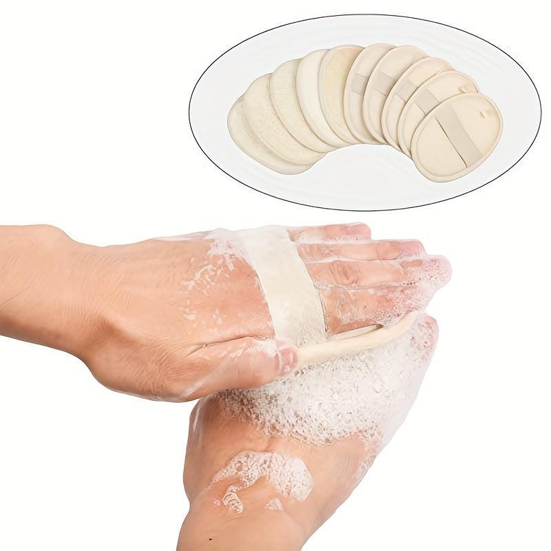 2pcs Natural Exfoliating Loofah Sponge Pads, Face Exfoliator Pad Scrubber, Suitable for Bathing, Showering