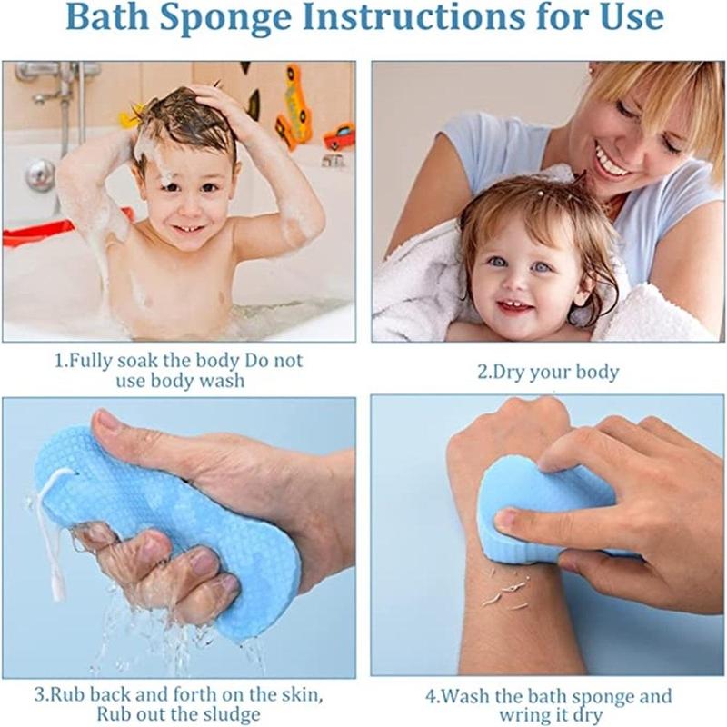 Super Soft Exfoliating Bath Sponge, 1 Count Ultra Soft Exfoliating Sponge Shower Brush, Bath Sponge Dead Skin Remover, Exfoliating Bath Sponge,for Women, Men, Kid