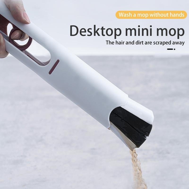 Portable Self-Squeeze Mini Mop, Lazy Hand Wash-Free Strong Absorbent Mop, Wet and Dry Use Cleaning System Tool, for Glass Car Bathroom Kitchens Desktop Household Set car glass Portable Multifunctional mop  life