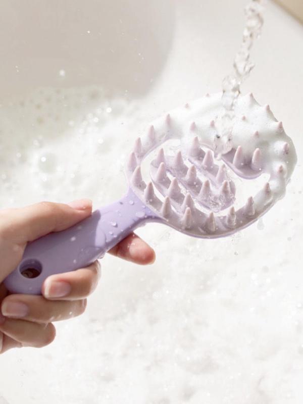 Long Handle Hair Scalp Massage Brush, Scalp Scrubber, Hair Brush for Deep Cleaning, Shower Massage Brush, Shampoo Brush, Bathroom Accessories, Household Hair Care Tool