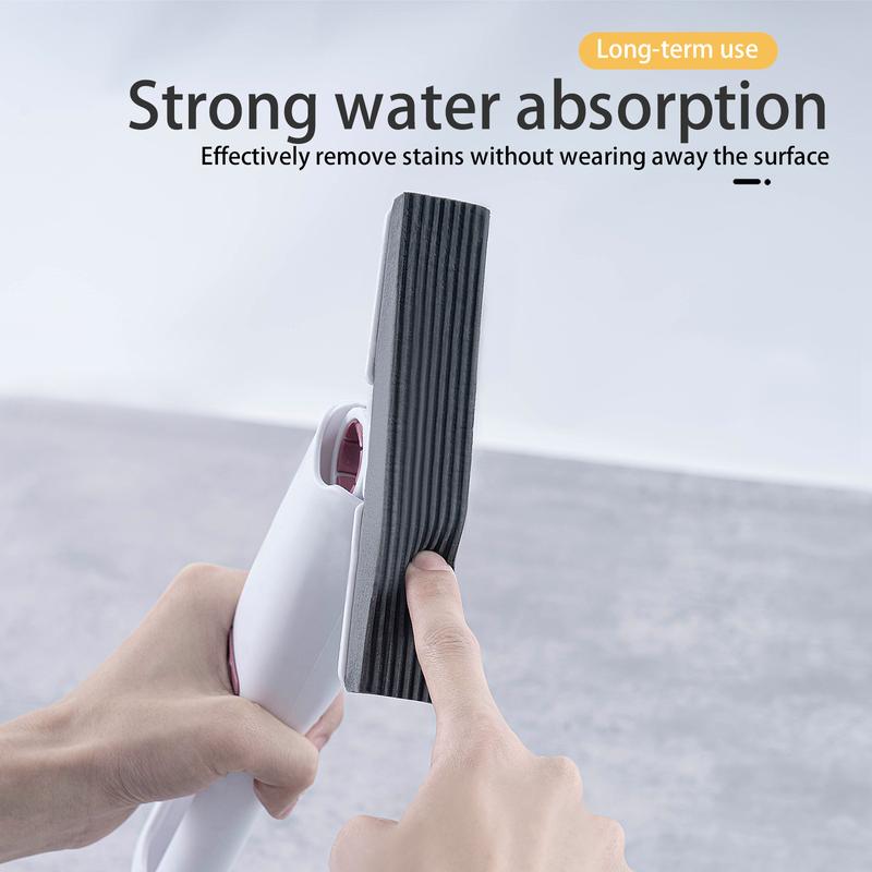 Portable Self-Squeeze Mini Mop, Lazy Hand Wash-Free Strong Absorbent Mop, Wet and Dry Use Cleaning System Tool, for Glass Car Bathroom Kitchens Desktop Household Set car glass Portable Multifunctional mop  life