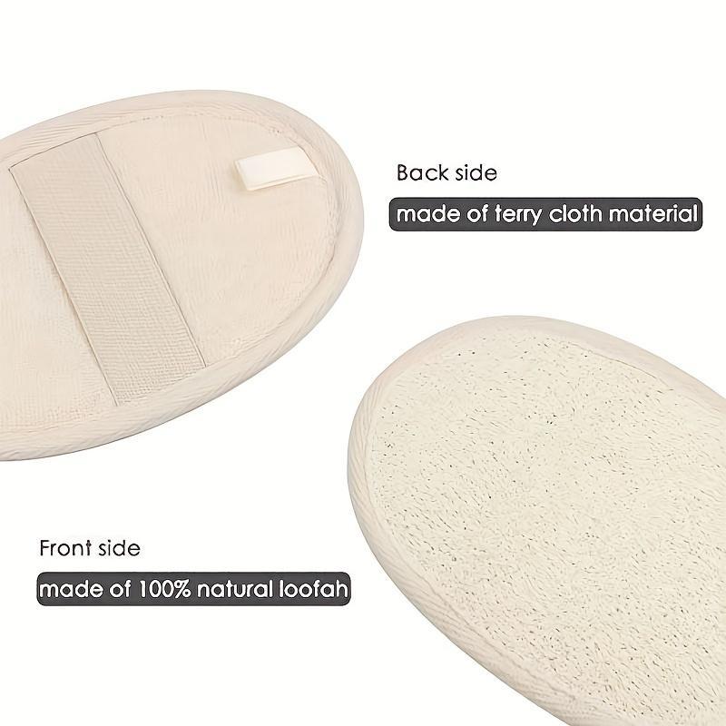 2pcs Natural Exfoliating Loofah Sponge Pads, Face Exfoliator Pad Scrubber, Suitable for Bathing, Showering