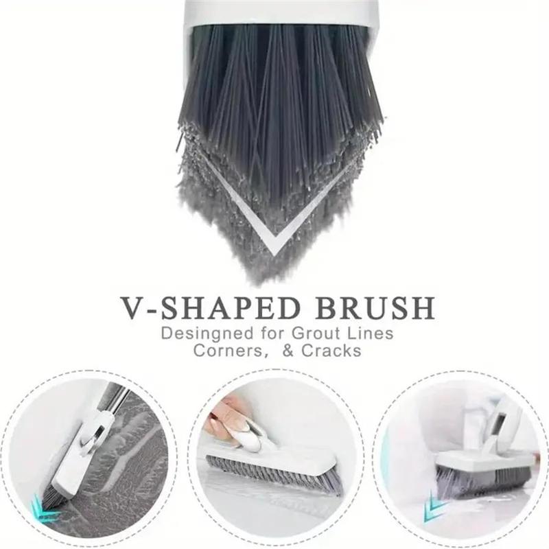 Rotating Floor Scrub Brush, Long Handle Floor Cleaning Brush, Bathroom Tile Cleaning Brush, Household Cleaning Tool for Kitchen Bathroom