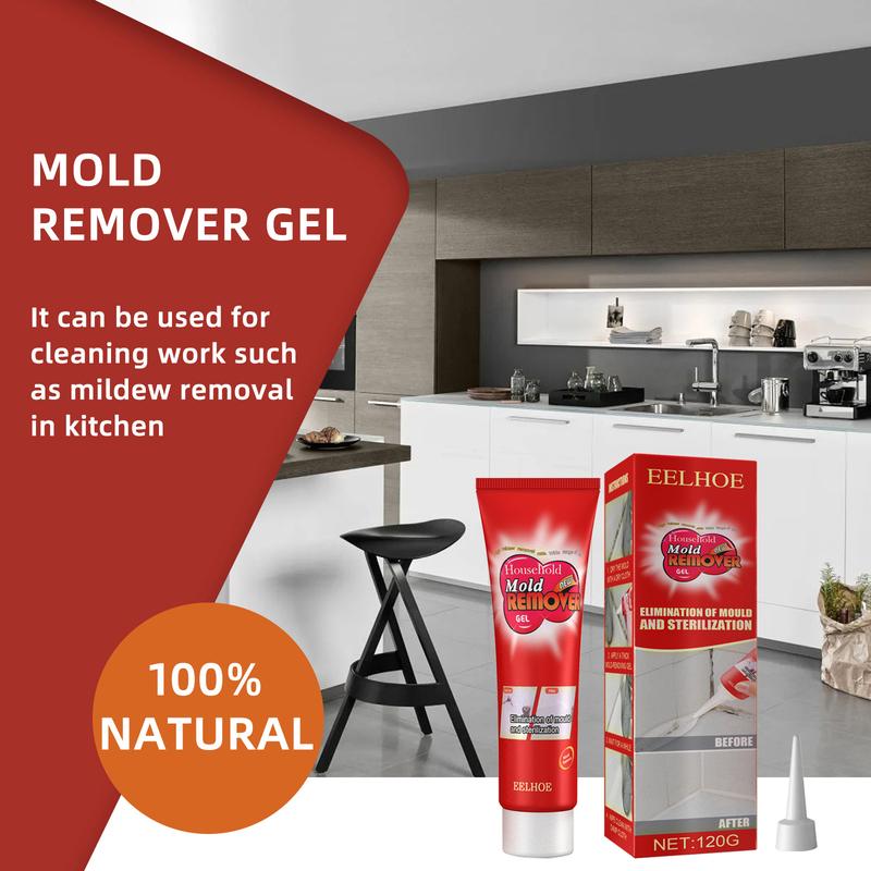 Active Mold Eraser, Household cleaning Gel,Refrigerator and washing machine seal stain cleaning gel, multi-purpose cleaning gel, suitable for stains on sink, bathtub, toilet seals, bathroom kitchen stain cleaning, for stubborn Mold Stain Cleaner