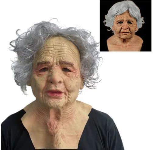 Halloween Masks Realistic Old Man Masks Creepy Human Latex Masks, Scary Wrinkle Masks Halloween Role Play Masks Party Props, Halloween Decorations