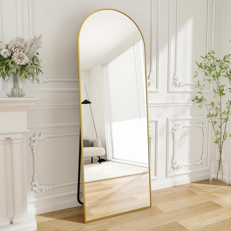 Easly Arched Aluminum Alloy Framed Full Length Mirror Floor Mirror Wall Mirror