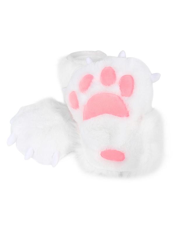 2024 New Style Cute Cat Paw Design Plush Paw Covers, Soft Comfortable Cosplay Stage Anime Performance Props for Halloween, Party Accessories for Women & Girls