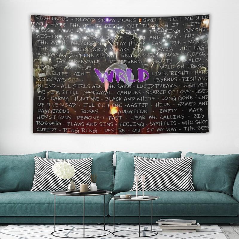 Juic Wrld Album Flag Tapestry Rapper Music Singer Tapestry 40x60in Funny Poster for College Party Room Indoor and Outdoor Decor