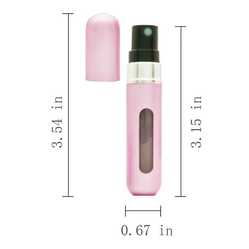 4PCs 5ml refillable perfume atomizer travel, portable mini pocket Perfume Atomizer for travel accessories tin canister organizer gag gift