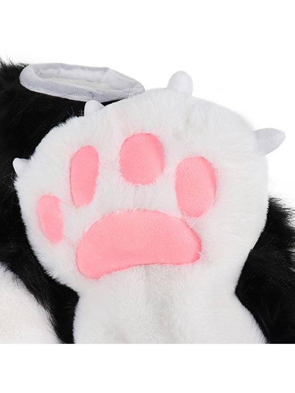 2024 New Style Cute Cat Paw Design Plush Paw Covers, Soft Comfortable Cosplay Stage Anime Performance Props for Halloween, Party Accessories for Women & Girls