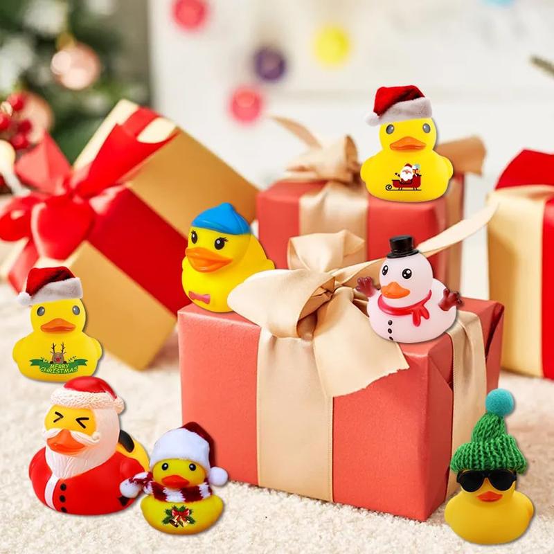 2024 Christmas Advent Calendar, Fun Countdown Christmas Rubber Ducks Advent Calendar Toys, 24 Days Christmas Countdown Calendar Ducks Blind Box Creative Christmas Party Favors