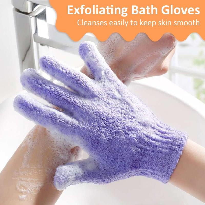 30 Count Exfoliating Gloves for Shower, 15 Colors Body Exfoliator Glove with Hanging Loop, Scrub Exfoliate Glove Mitt Bath Face Spa Hand Scrubber Wash Deep Scrubbing Dead Skin for Women Men Personal Personal