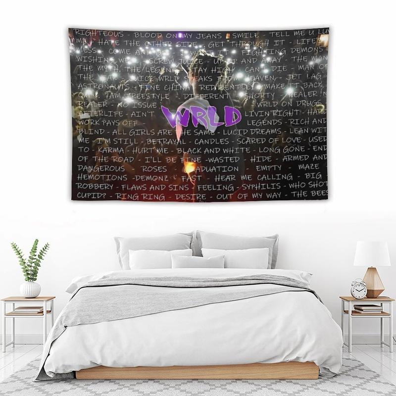 Juic Wrld Album Flag Tapestry Rapper Music Singer Tapestry 40x60in Funny Poster for College Party Room Indoor and Outdoor Decor