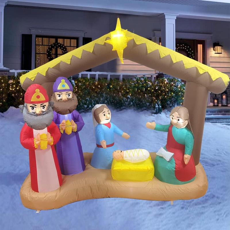  Outdoor Large Christmas Self Inflating Inflatables with LED Lights Holiday Decor (10ft Gingerbread Archway)