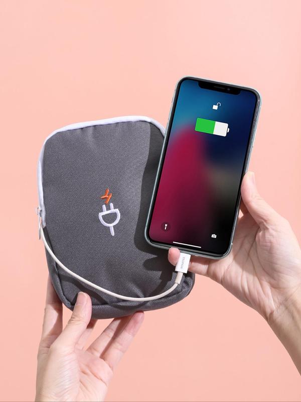 Portable Small Mobile Power Storage Bag, Phone Headphone Data Line Organizer, Electronic Storage Bag, Cable Charger Mobile Power