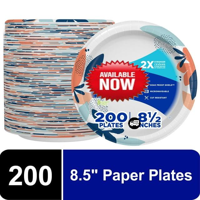 D..i..x..i..e. Disposable Paper Plates, Multicolor, 8.5 in, 200 Count