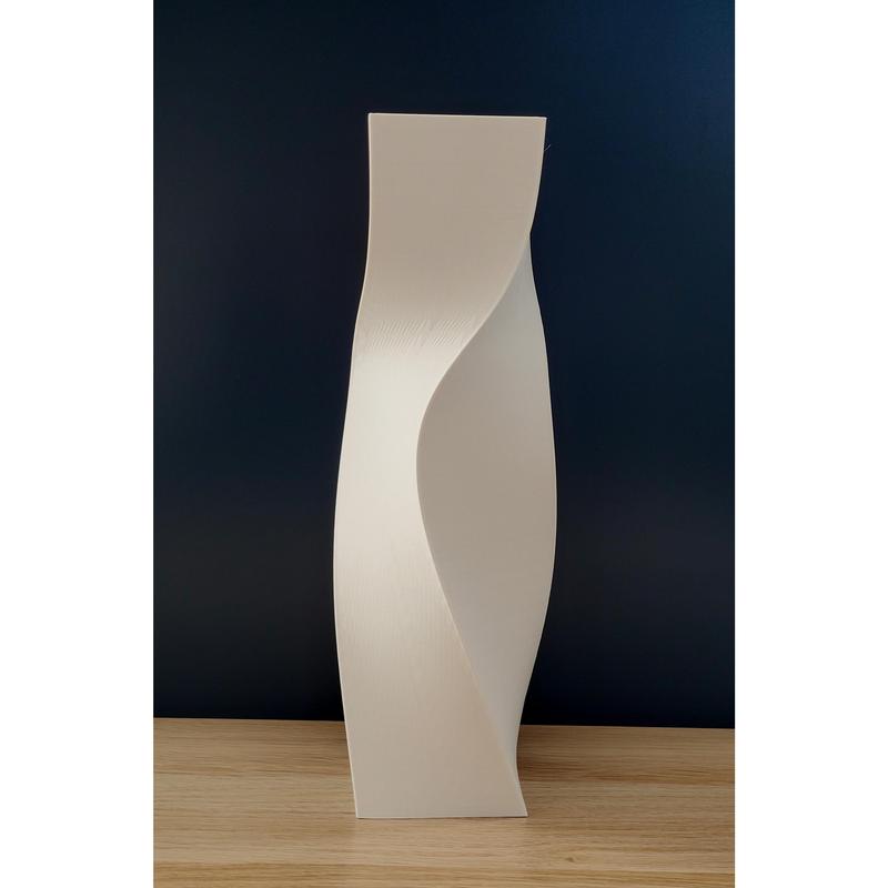 Tall Geometric Matte White Vase or Centerpiece | Modern Home Decor | Flower Vase | Gift