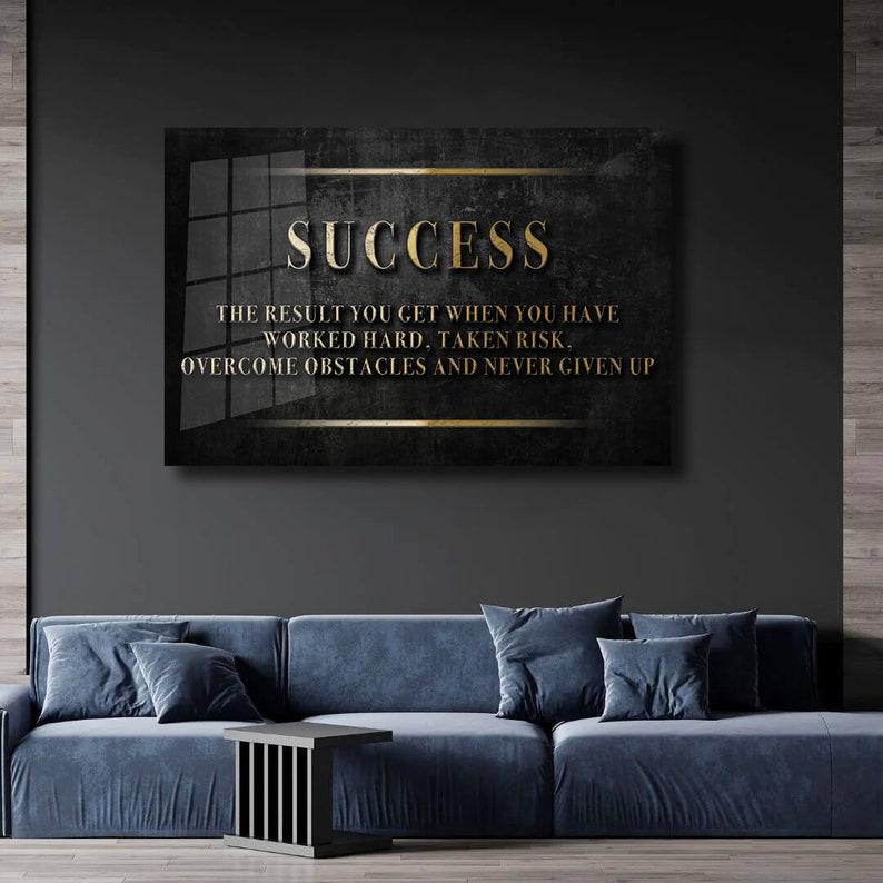 Success Noun Wall Art Workout Motivation Sign  Art Home Decor Modern Office Decor Gym Poster Fitness Sign Print Motivational Quotes