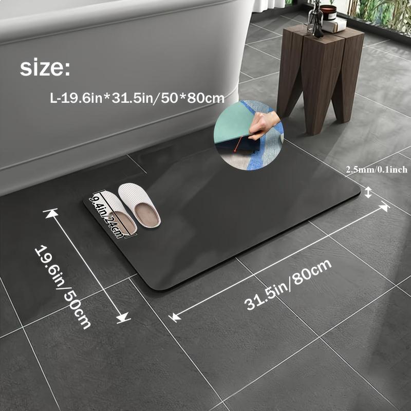 Non-slip Bath Mat, 1 Count Soft Absorbent Bathroom Mat, Machine Washable Bathroom Rug, Bathroom Accessories for Home Bathroom Dormitory Hotel