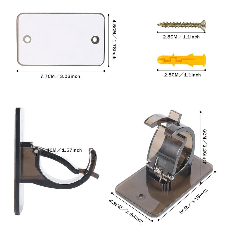 Self Adhesive Curtain Rod Holder for Summer, Universal Bedroom Curtain Rod Clip, Curtain Rod Mounting Bracket, Multipurpose Curtain Rod Fixing Clip, Curtain Rod Rack For Home Decor, Window Hardware Accessories, Room Accessories