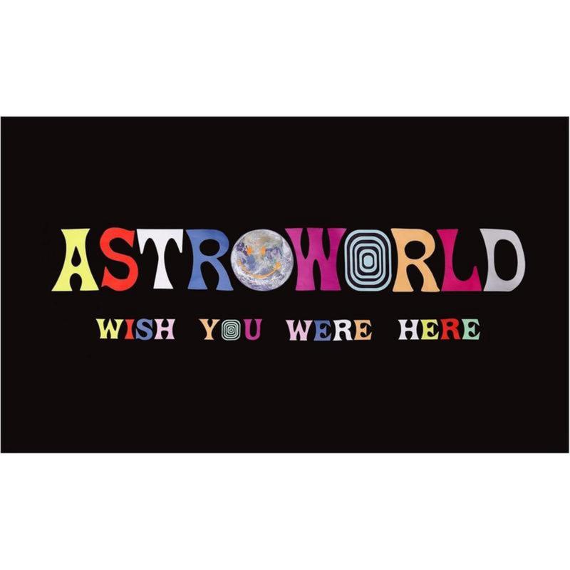 Astroworld Black Flag 40x60 Inch Banner with Brass Grommets for Man Cave, Dorm Room, Tailgates, Parties & Gift Decor - SSandy Store