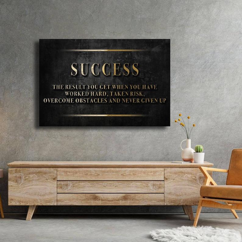 Success Noun Wall Art Workout Motivation Sign  Art Home Decor Modern Office Decor Gym Poster Fitness Sign Print Motivational Quotes