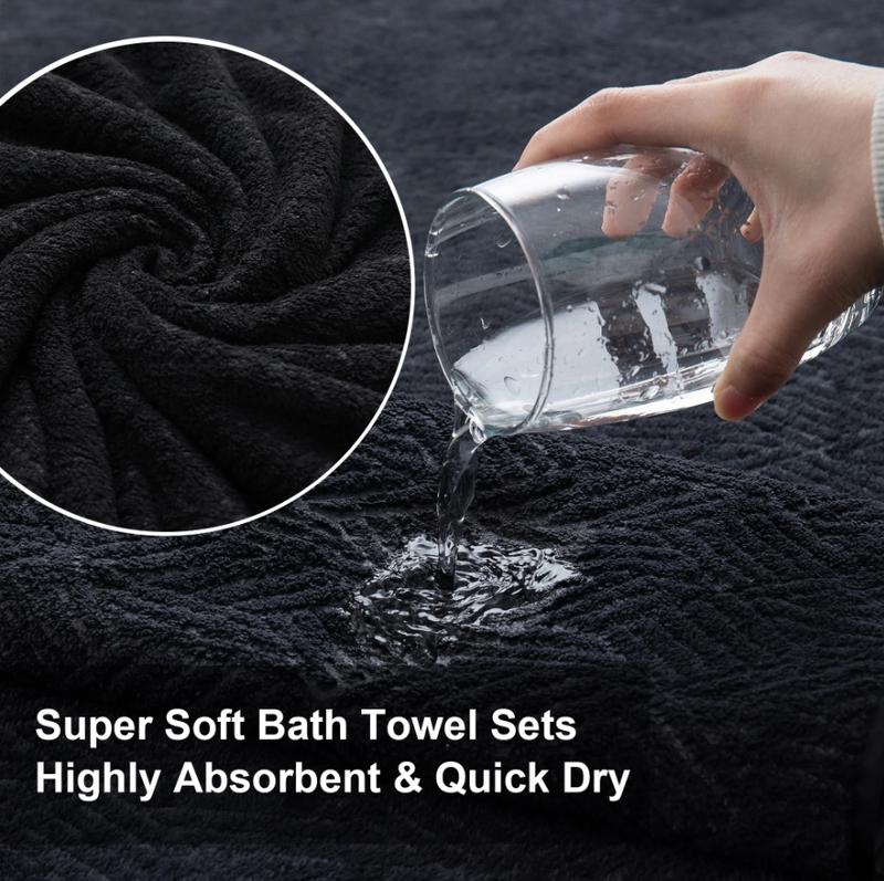 4 Pack Oversized Bath Towel Sets 35