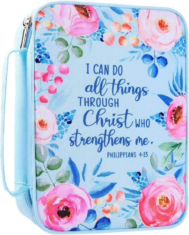 Bible Covers Case Pink Medium Large Bible Carrying Holder Pockets and Bookmarks 11“x8.5”x2.5