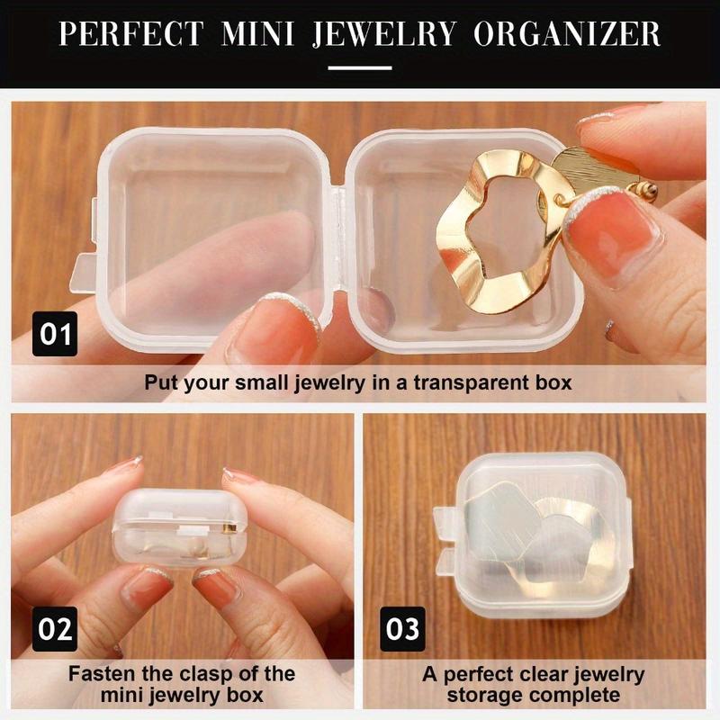 30pc Premium Jewelry Storage Box Set - Elegantly Organize Earrings, Makeup, Beads & Pills - Clear Mini Cases with Lids, Stackable & Space-Saving, Perfect for Bedroom & Craft Room Organization