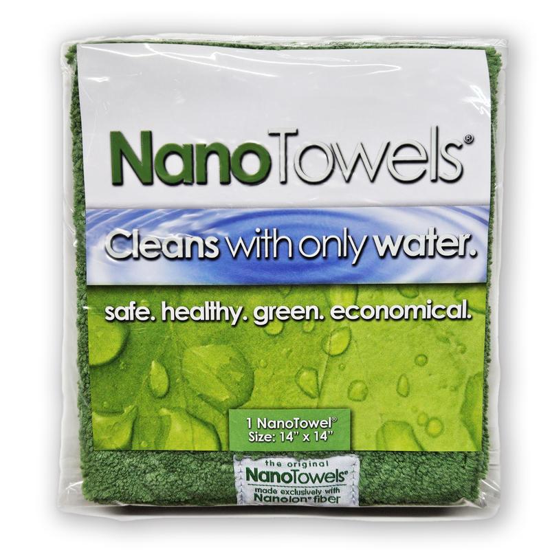 (1) Single 14x14” Nano Towel Cleaning Cloth Cleans w only Water Wipes Away Dust Spills Grime w o Chemicals. Bathroom Glass Household Steel Microfiber