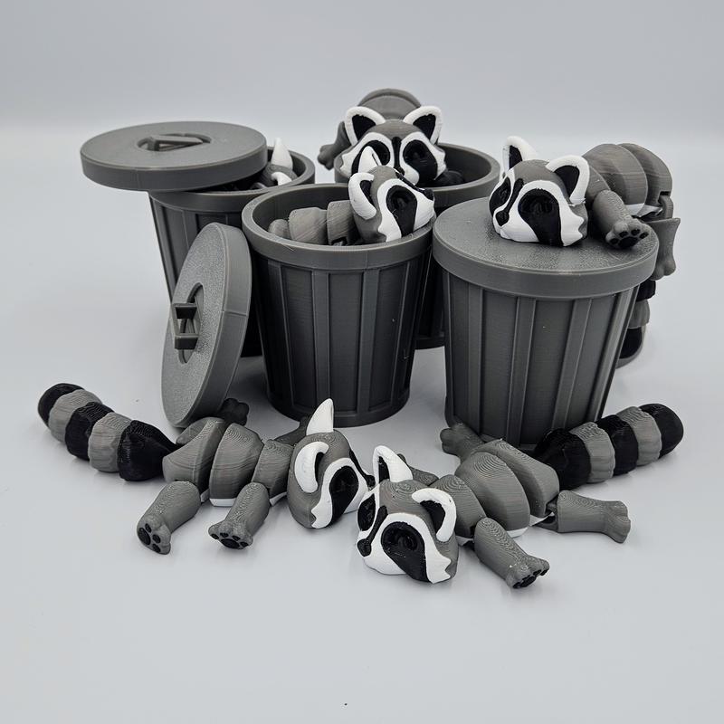 Trash Raccoon, Fox, Panda 3D Fidget - Collectible Figurine