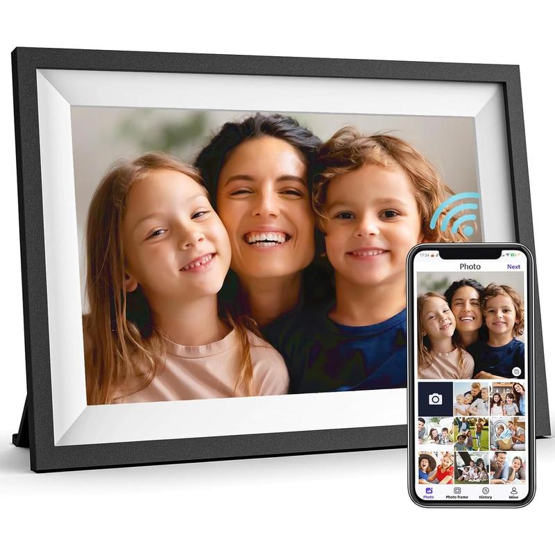 Uhale Digital Picture Frame WiFi with APP 10.1 inch IPS HD Touch Screen Loop  Digital Photo Frame Load  Picture Frame Slideshow from Phone -  for Displaying Memories