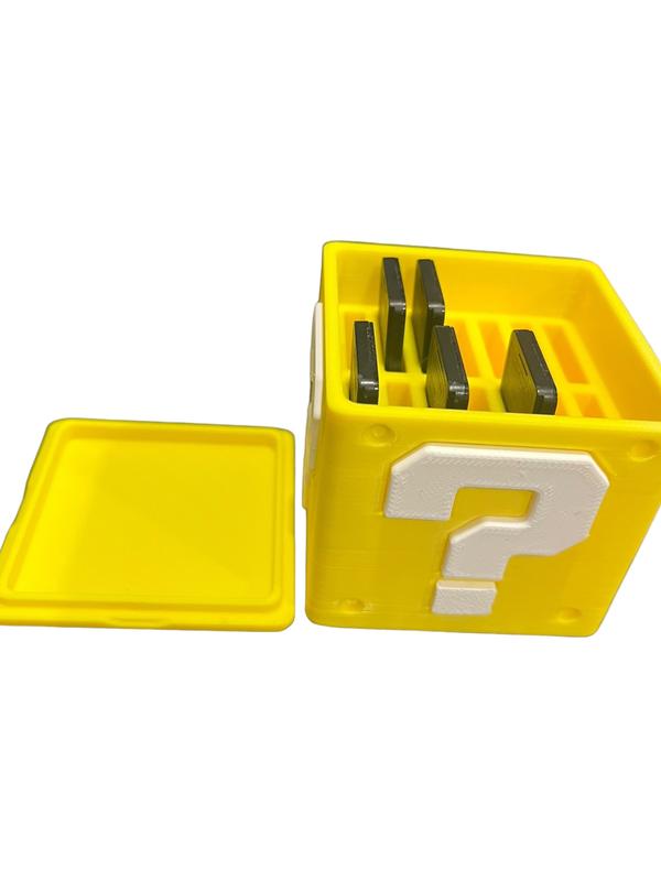 Retro Question Mark Game Organizer Box for 14 Games, Durable PLA Material Room