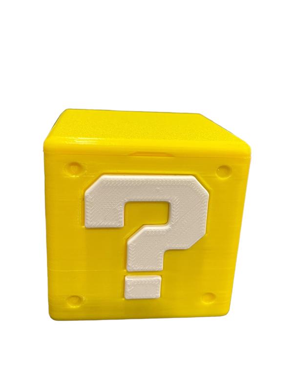 Retro Question Mark Game Organizer Box for 14 Games, Durable PLA Material Room