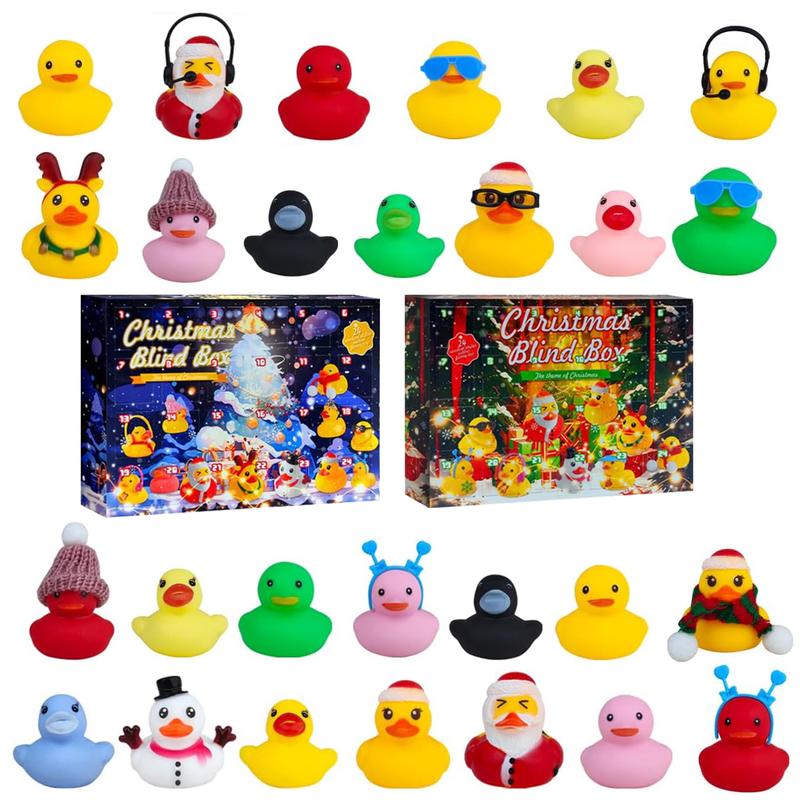 2024 Christmas Advent Calendar, Fun Countdown Christmas Rubber Ducks Advent Calendar Toys, 24 Days Christmas Countdown Calendar Ducks Blind Box Creative Christmas Party Favors