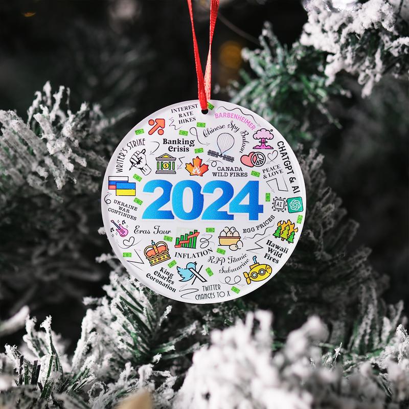 2024 Christmas Ornament, Year In Review 2024, Cute Christmas tree decorations, Year to Remember Ornament