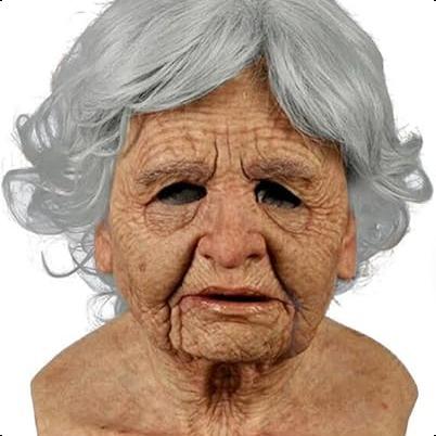 Halloween Masks Realistic Old Man Masks Creepy Human Latex Masks, Scary Wrinkle Masks Halloween Role Play Masks Party Props, Halloween Decorations