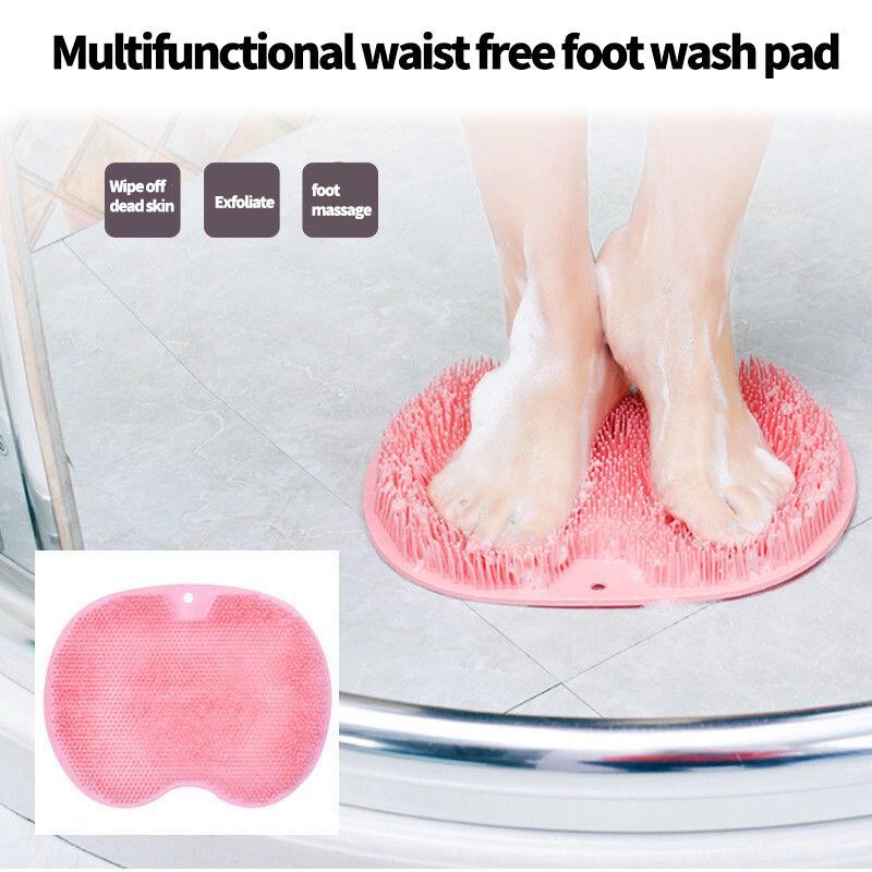 Non-slip Silicone Foot Mat, 1 Count Shower Foot Massage Brush with Suction Cup, Bathroom Gadgets