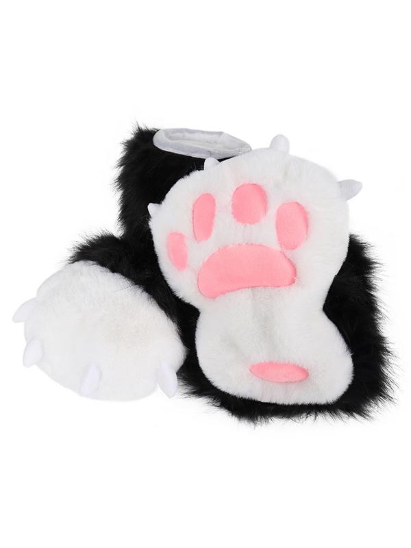 2024 New Style Cute Cat Paw Design Plush Paw Covers, Soft Comfortable Cosplay Stage Anime Performance Props for Halloween, Party Accessories for Women & Girls