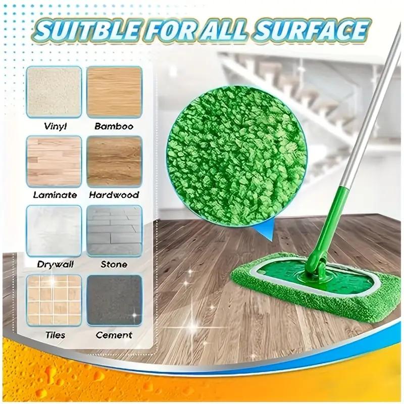 8 pcs Set High-Absorbency Microfiber Mop Pads - Machine Washable, Multipurpose Wet Dry Floor Cleaning Cloths - Easy Maintenance