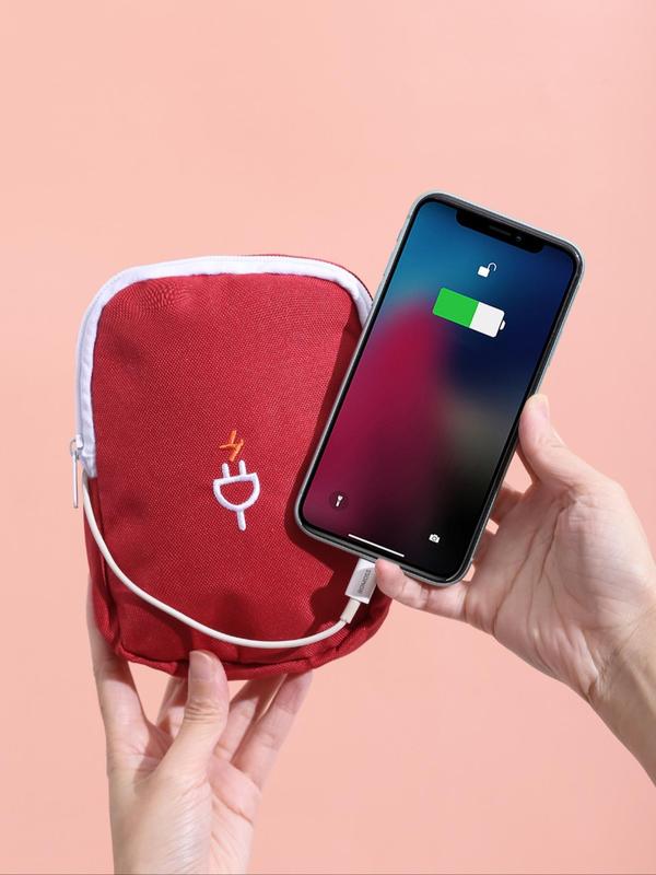 Portable Small Mobile Power Storage Bag, Phone Headphone Data Line Organizer, Electronic Storage Bag, Cable Charger Mobile Power