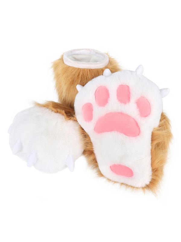 2024 New Style Cute Cat Paw Design Plush Paw Covers, Soft Comfortable Cosplay Stage Anime Performance Props for Halloween, Party Accessories for Women & Girls