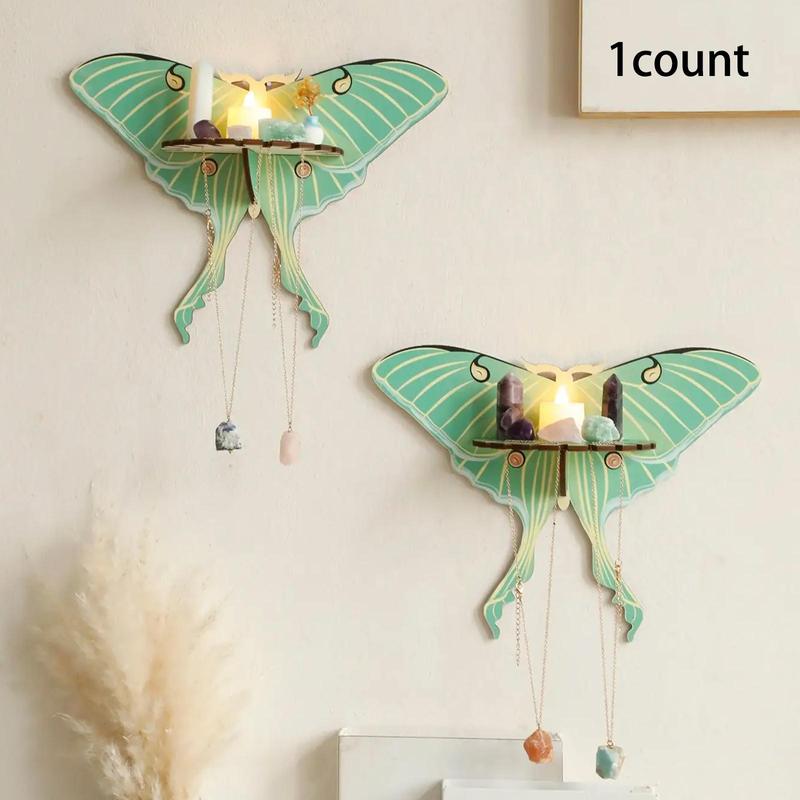 Room Decor Wooden Butterfly Design Wall Mounted Shelf, Creative Wall Hanging Storage Shelf, Wall Shelf for Home Decor, Fall Decor