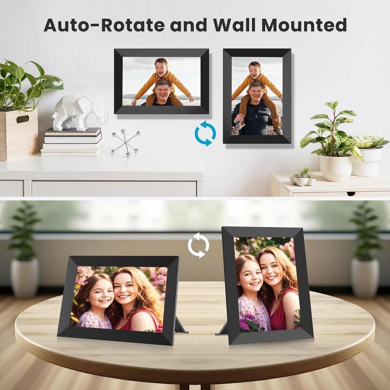 Digital Picture Frame 10.1 Inch WiFi,1280 * 800P IPS HD Disply,  Digital Photo Frame with 32GB Storage, Picture Frames Share via Free APP - Photo Frame Electronic Gifts for Mom Grandparents