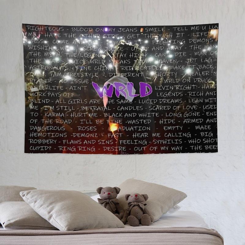 Juic Wrld Album Flag Tapestry Rapper Music Singer Tapestry 40x60in Funny Poster for College Party Room Indoor and Outdoor Decor