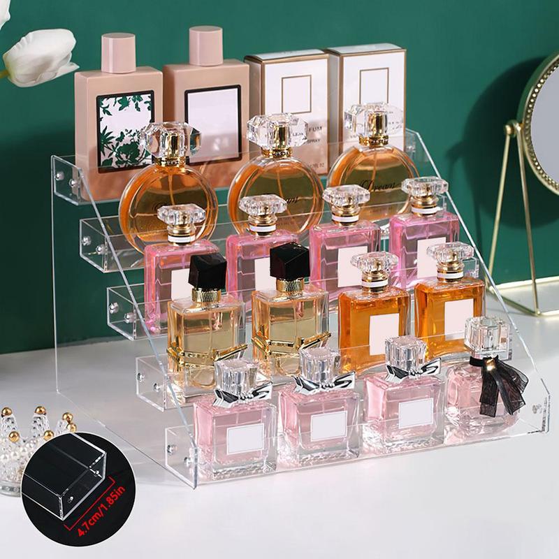 Multi-layer Perfume Storage Rack, Clear Acrylic Desktop Cosmetic Organizer, Desk Perfume Display Stand for Home, Makeup Organizer, Storage Organizer, Summer for Gift