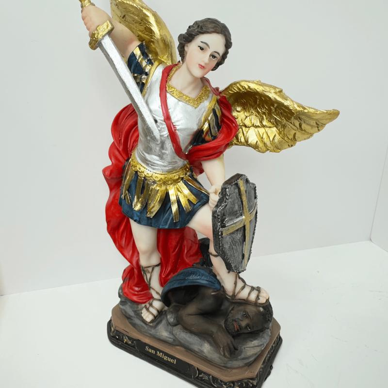 San Miguel Arcangel Statue - Religious Statues for Home Decor Figurine Ornaments