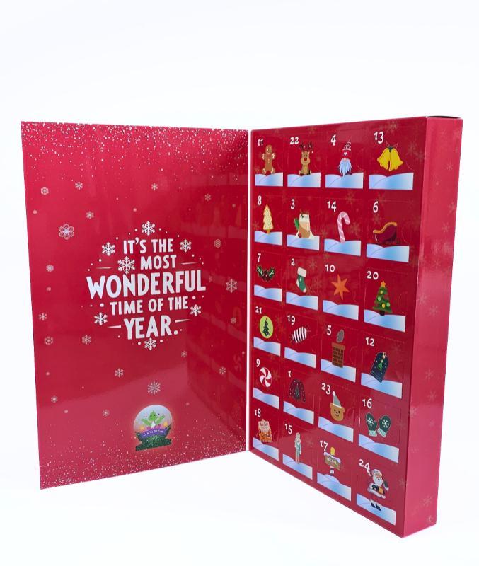 Unique Christmas Countdown Gift for Kids and Adults - Surprise Holiday Toy Figurines - 3D Printed Advent Calendar with 24 Mini Toys